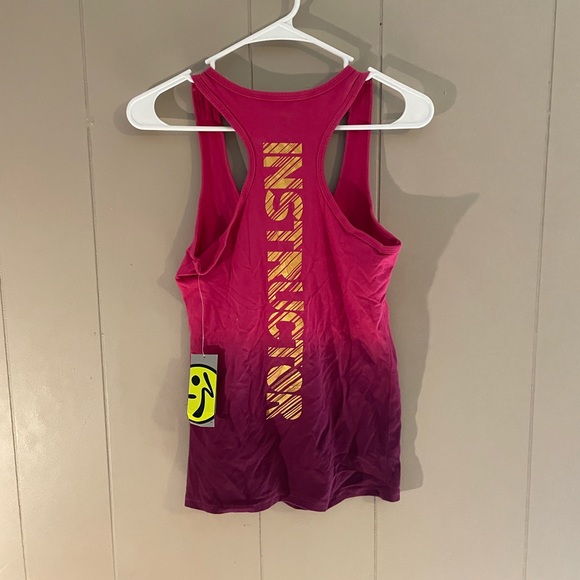 “Feel the music” Zumba Instructor tie dye tank top - Picture 3 of 4